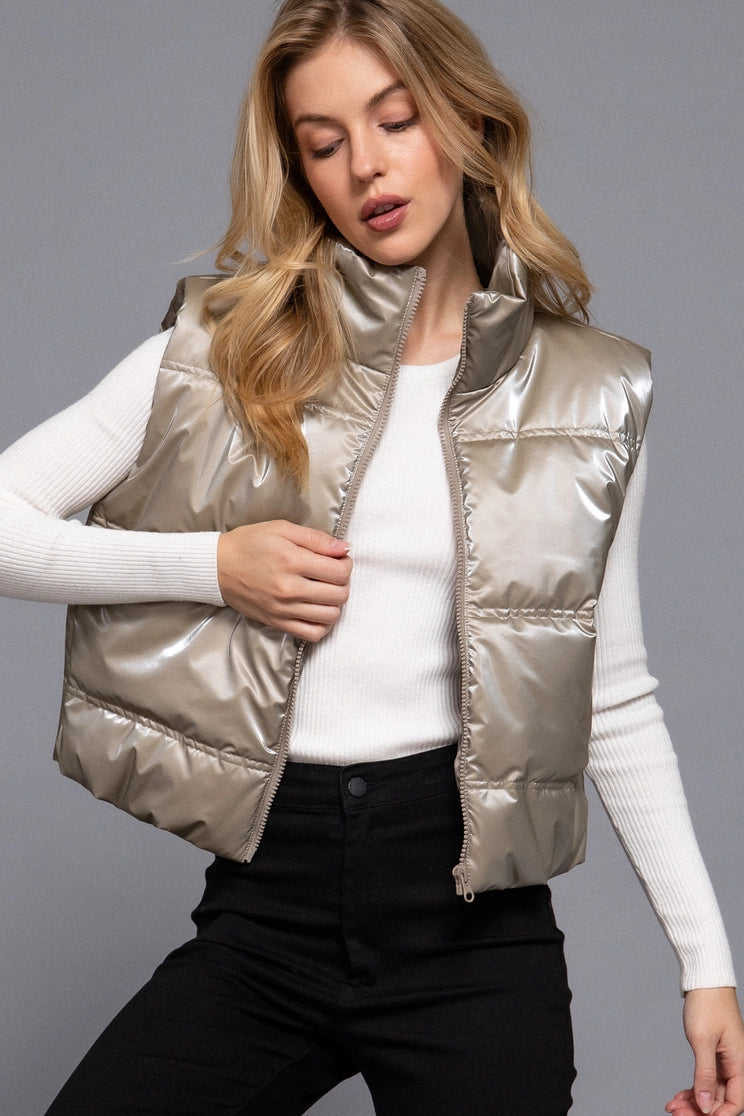 Shiny Puffer Vest