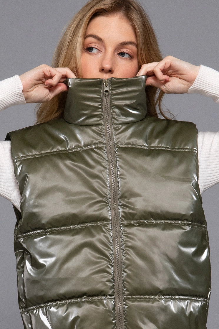 Shiny Puffer Vest